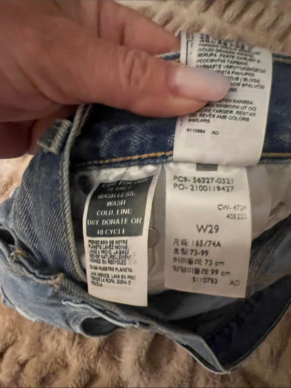 Levi's 501 Distressed Light Blue Denim Cutoff Shorts - Picture 3 of 3